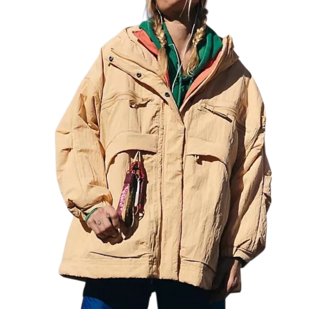 FP Movement Billie Boxy Insulated Jacket PrimaLoft Oversized Soft Yellow M/L NWT